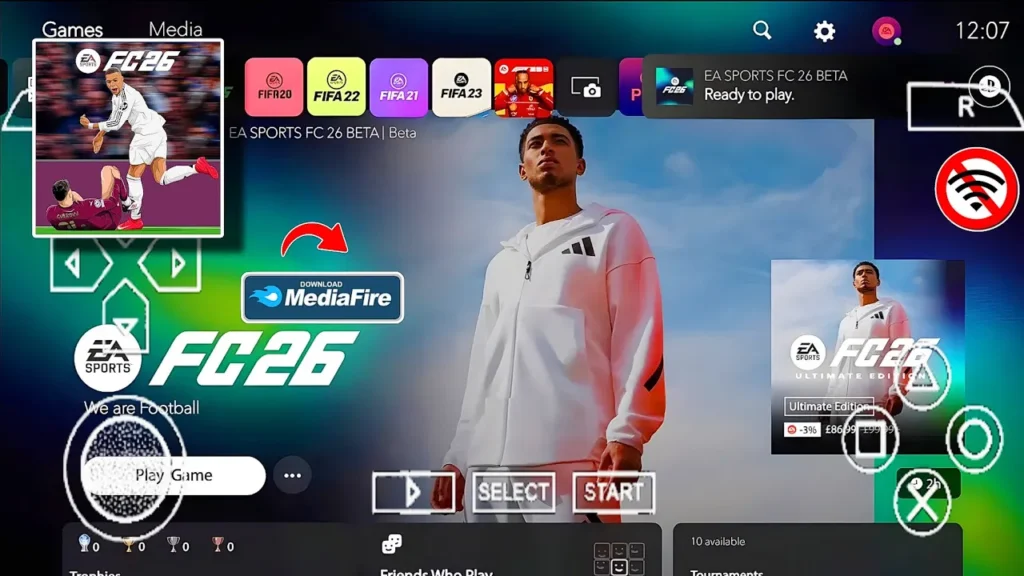 EA Sports FC 2026 PSP ISO Main Cover Art featuring 2026 transfers.