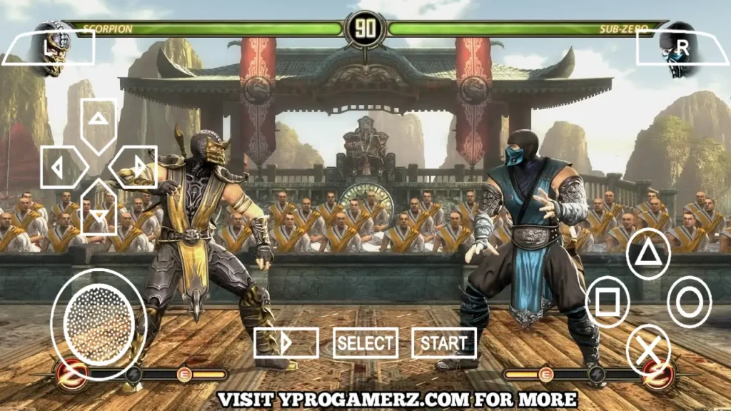 Mortal Kombat 9 PPSSPP ISO: MK9 PSP Android Gameplay showing X-Ray moves and HD textures