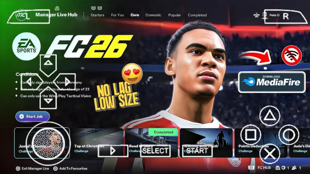 EA Sports FC 26 PSP ISO Download latest 2026 update for PPSSPP Android
