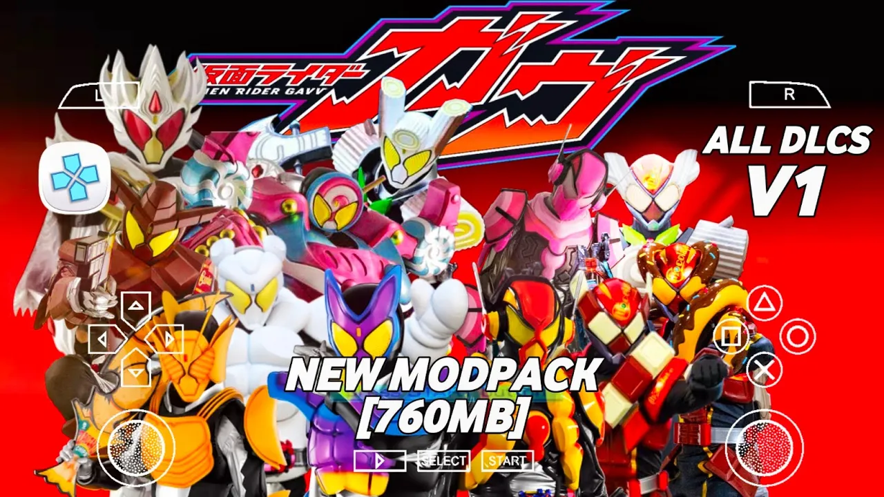 Kamen Rider Gavv V1 with New Skins MOD ISO + HD Textures + SaveData Download