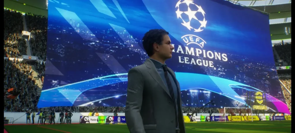 ​eFootball 26 Mobile Patch v5.3.1 Gameplay showing uefa large banner