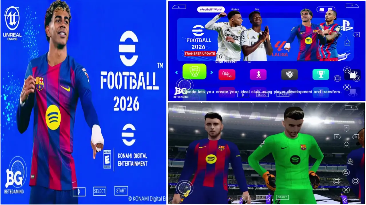eFOOTBALL PES 2026 PPSSPP PS5 CAMERA DOWNLOAD | UCL & KITS eFOOTBALL PES 2026 PPSSPP PS5 CAMERA DOWNLOAD | UCL & KITS
